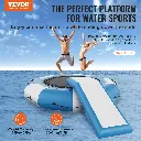 VEVOR Inflatable Water Bouncer, 10ft Recreational Water Trampoline, Portable Bounce Swim Platform with Slide