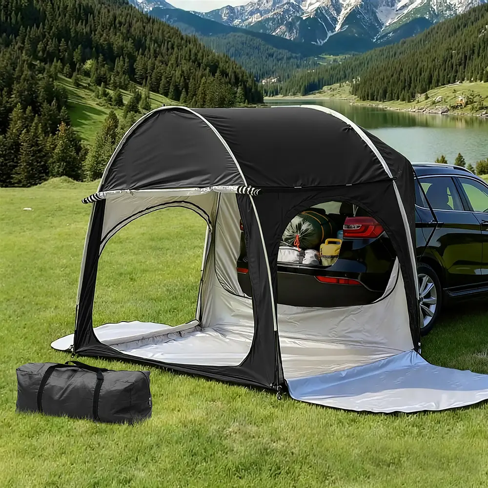 Weisshorn Camping Tent Car SUV Rear Hatchback Tents Canopy Portable Outdoor Family Black