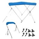 VEVOR 3 Bow Bimini Top Boat Cover, 900D Polyester Canopy with 1" Aluminum Alloy Frame, Waterproof and Sun Shade