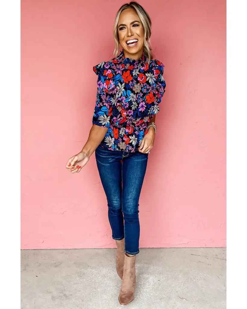 Azura Exchange Ruffle Peplum Top (S)