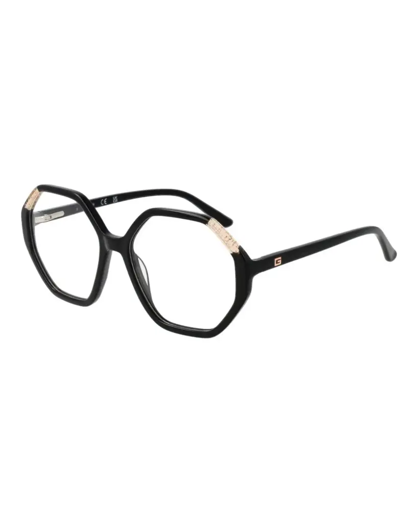 Guess Women's Black Rectangle Optical Frames - One Size