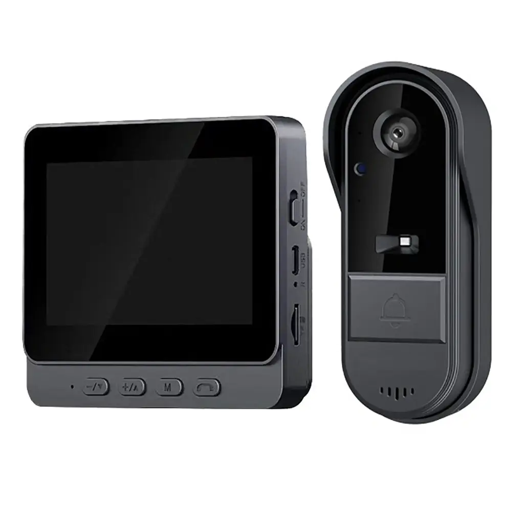 Smart Wireless Video Doorbell with 4.3" Screen HD 8MP Camera Night VisionTwo-Way Audio IP65
