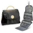 Water-Resistant Travel Toiletry Bag with Hook - Foldable Cosmetic Organizer for Women