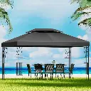 Instahut Gazebo 4x3m Marquee Outdoor Wedding Party Event Tent Home Iron Art Shade Grey