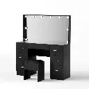 Artiss Dressing Table Vanity Desk Set Stool 10 Led Bulbs Black