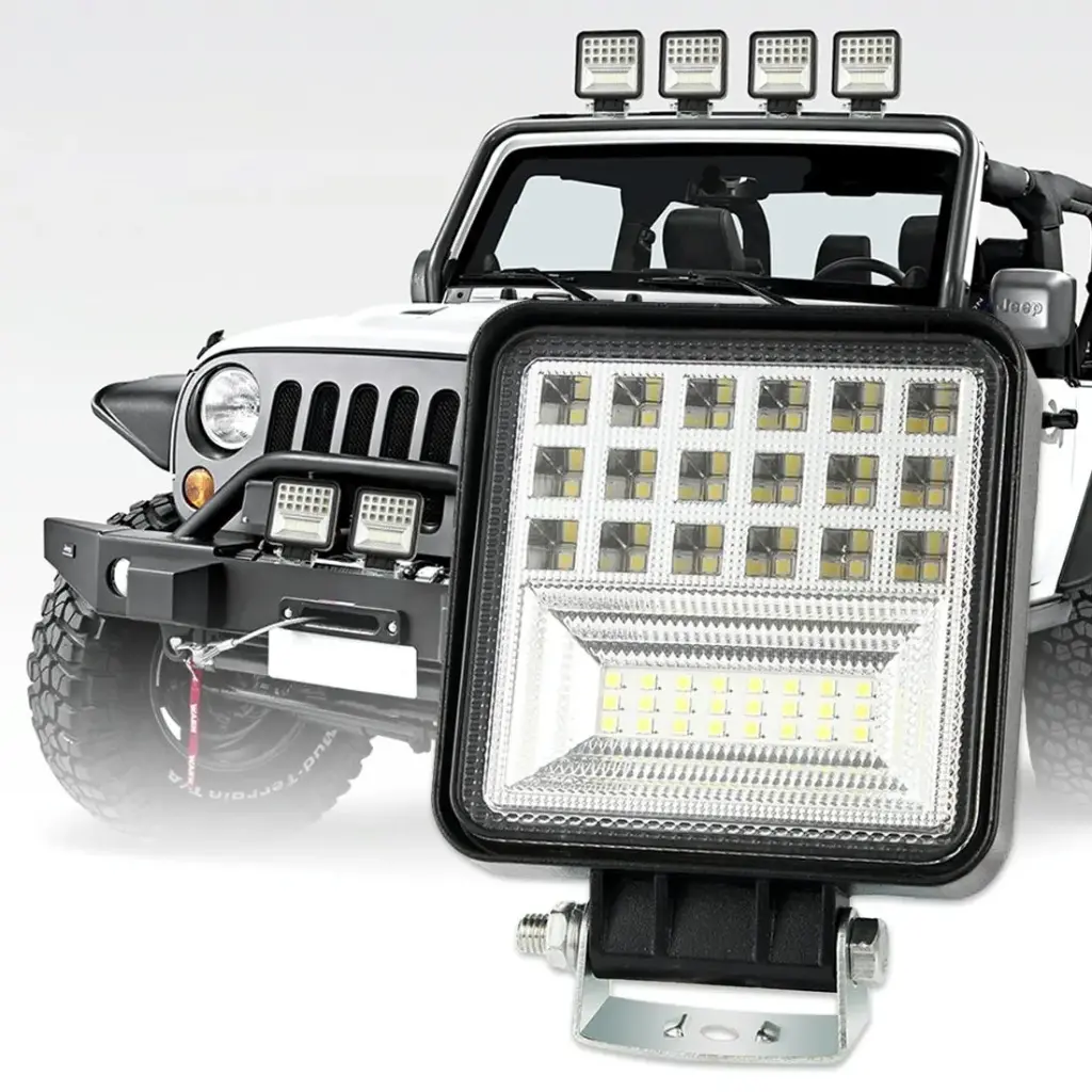 2 Pcs 4 Inch 20W Spot / Flood Light White Light 