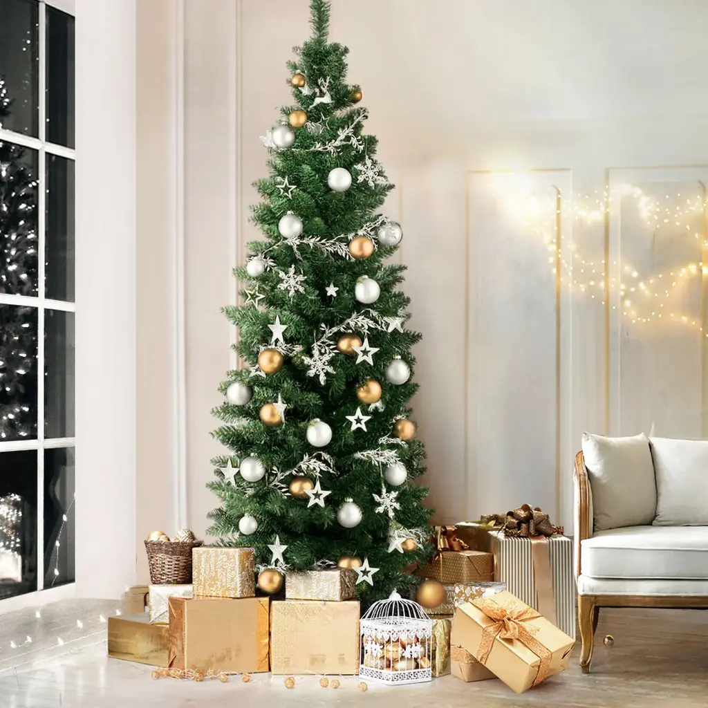 Jingle Jollys Christmas Tree 1.8m Xmas Tree Decorations Green 300 Tips 