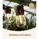 23m Solar Festoon Lights Outdoor LED String Light Christmas Party Decorations 