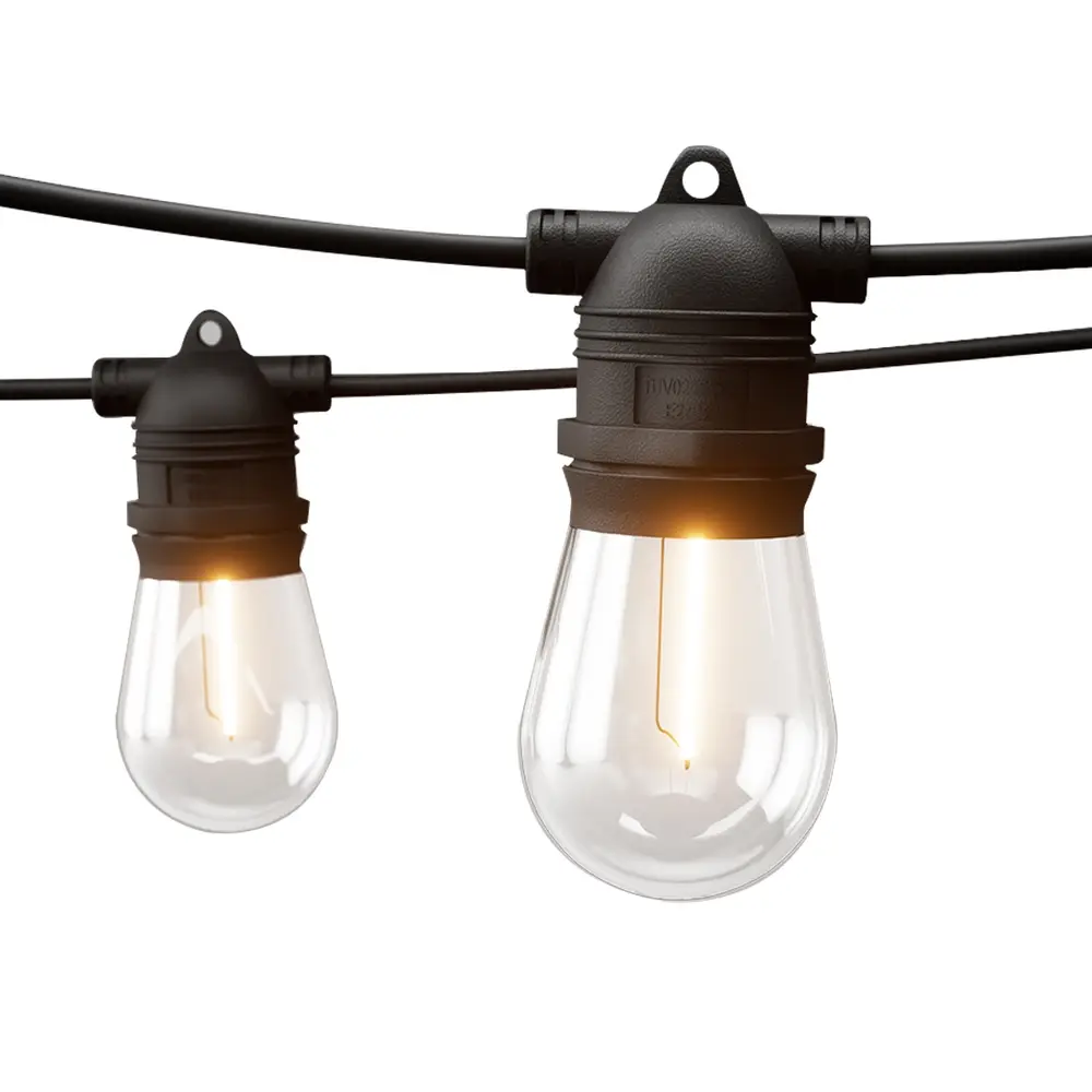 19m Festoon Lights Christmas Fairy String Lights Outdoor Party Garden Decor 