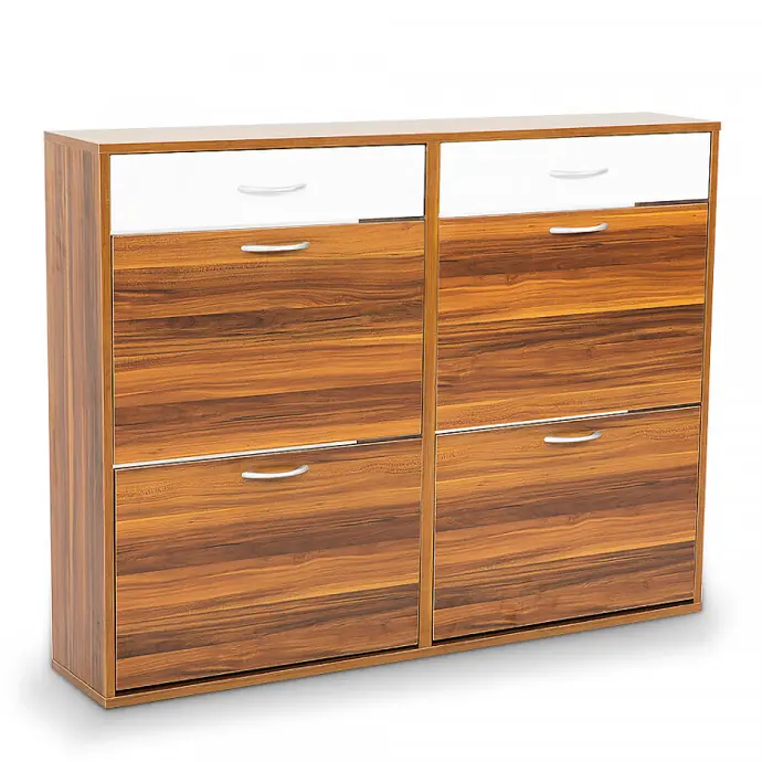 Sarantiono Shoe Cabinet organiser storage rack 1200 X 240 X 920 - BROWN