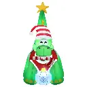 Jingle Jollys Christmas Inflatable Dinosaur 1.86M Height LED Decorations Illuminated 