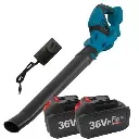 Cordless Garden Leaf Dust Blower Handheld For Makita With 2Battery & Charger 36V 