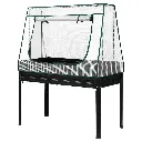 Green Fingers Elevated Metal Garden Bed Kit w Mini Greenhouse Cover 116x60cm Stand-Up Height Trellis 