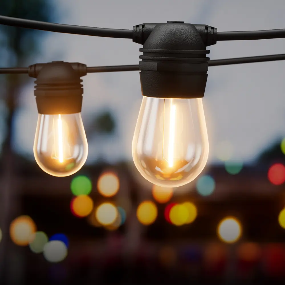 41m Solar Festoon Lights Outdoor LED String Light Christmas Party Decorations 