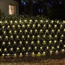 Jingle Jollys 1000 LED Christmas Lights 4mx6m Net String Light Warm White 