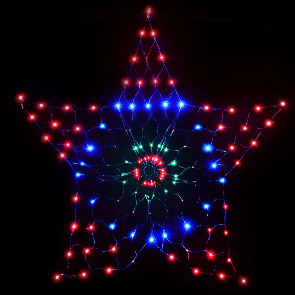 Jingle Jollys 1.3M Christmas Lights 130 LED Snow Motif Light Decorations 
