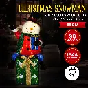 Christabelle 85cm Christmas Snowman On Presents Display with Lights 