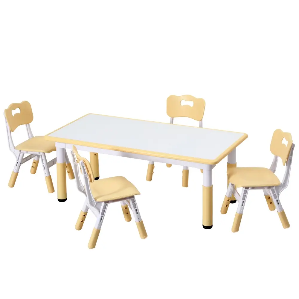 1 Keezi Kids Table and 4 Chairs Set Graffiti 