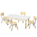 1 Keezi Kids Table and 4 Chairs Set Graffiti 