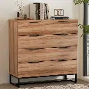 Artiss 4 Chest of Drawers Cabinet Dresser Table Tallboy Storage Bedroom Rust Oak 