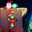 Jingle Jollys Christmas Inflatable Climbing Santa 2.5M Height LED Decorations Illuminated 