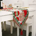 Christmas Table Runner thickened knitted Dining Tablecloth Xmas Party Decor(Santa Claus) 