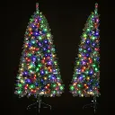 Jingle Jollys Christmas Tree 1.8M LED Corner Xmas Tree Half 8 Modes Multi-color 