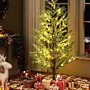 Jingle Jollys Christmas Tree 1.8M Pre-lit LED Xmas Tree 8 Modes Party Decoration 