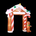 Jingle Jollys Christmas Inflatable Archwary Ginger 2.8M Illuminated Decorations 