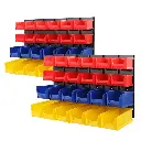 Giantz 48 Storage Bin Rack Wall Mounted Peg Board 