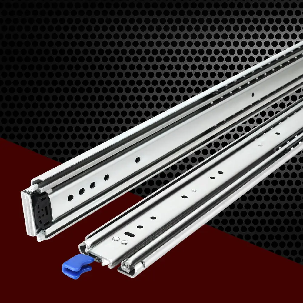Giantz 2x Drawer Slides Full Extension Locking 227kg 1524-3048mm Length 