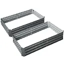 Green Fingers 2x Garden Bed 150x90cm Planter Box Raised Container Galvanised Herb 