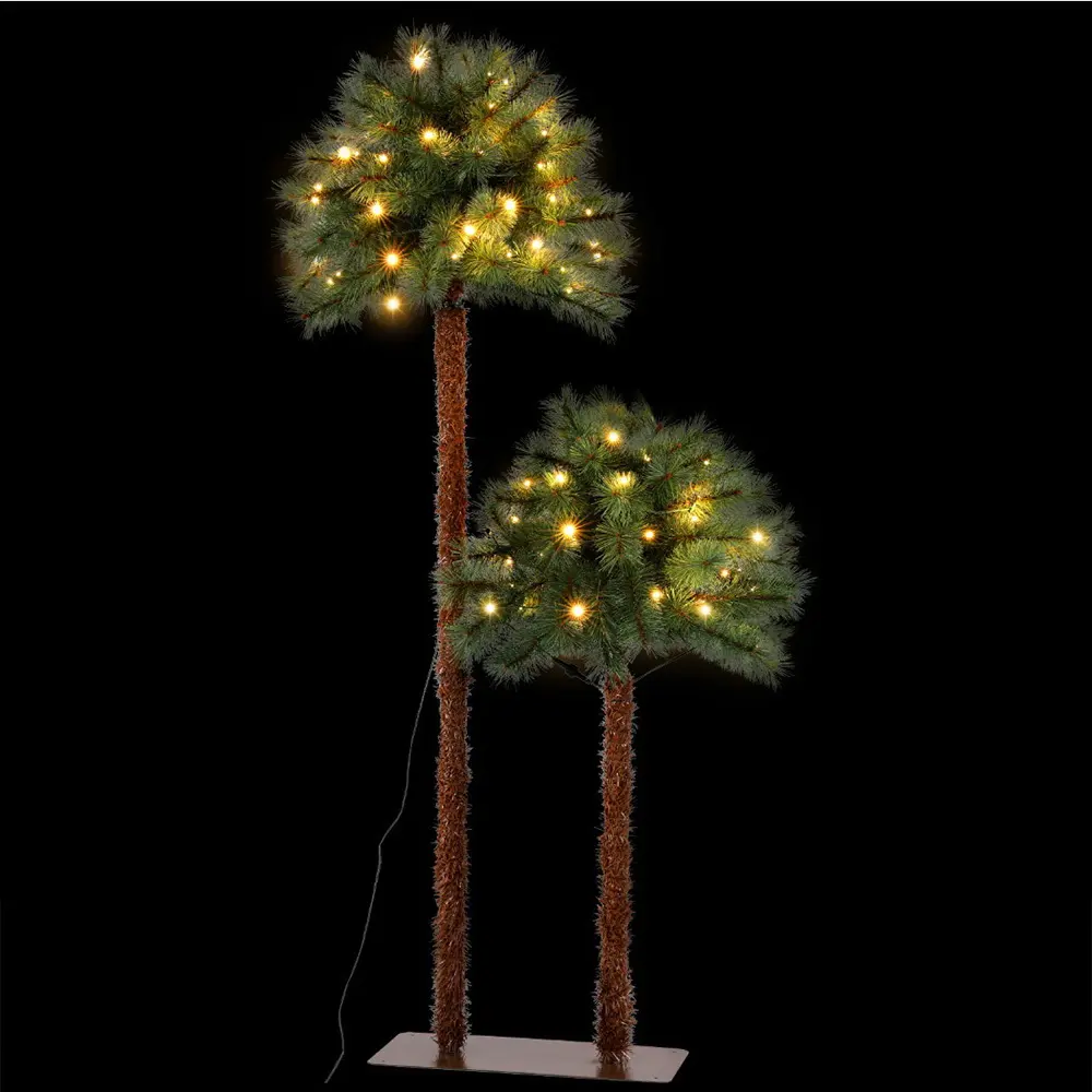 Jingle Jollys Christmas Tree 1.5+1m LED Xmas Palm Tree Party Decorations 2 in 1 