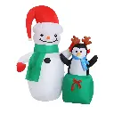 Jingle Jollys Christmas Inflatable Snowman 1.8M Illuminated Decorations 