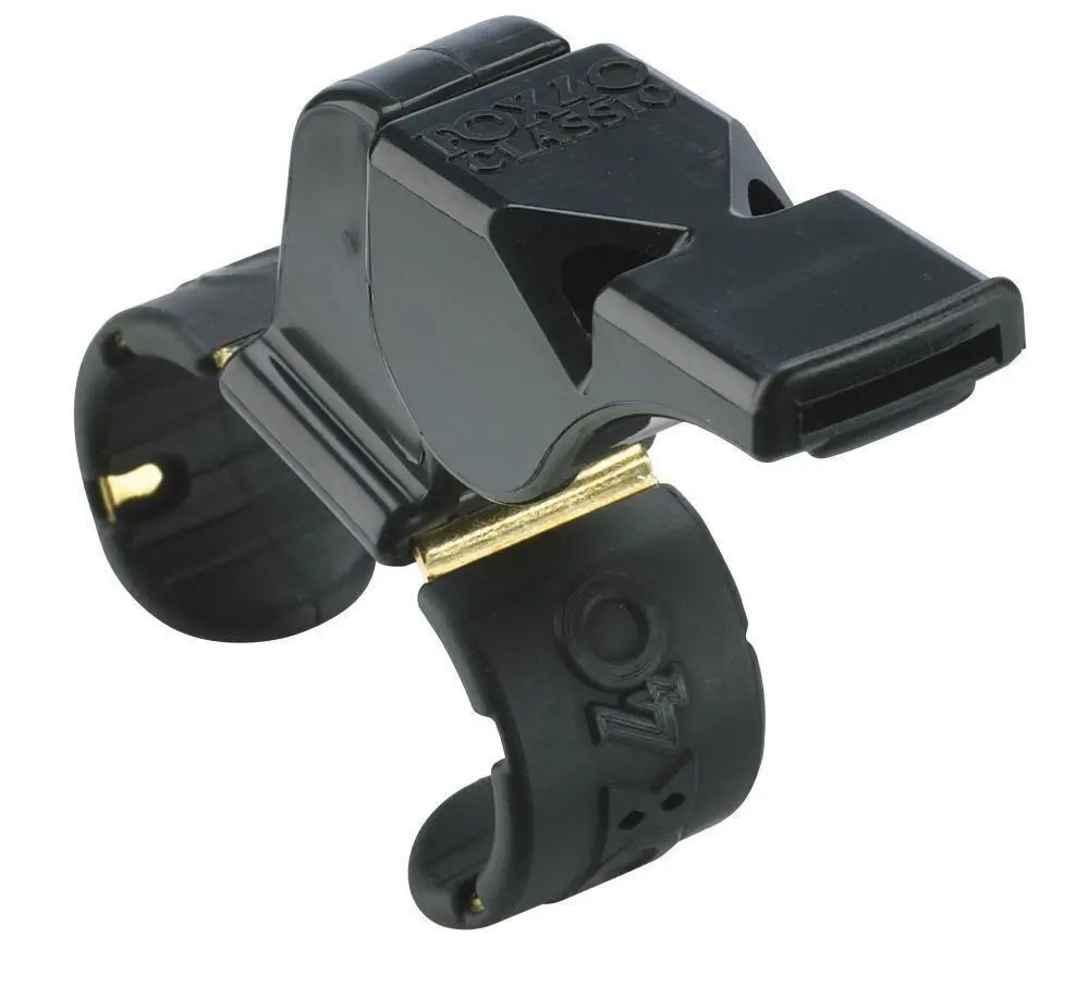 Fox 40 Classic Fingergrip Whistle Sports Referee Safety Football Soccer - Black 
