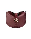 Michael Kors Women's Gabby Small Dark Cherry Leather Foldover Hobo Crossbody Bag - One Size 