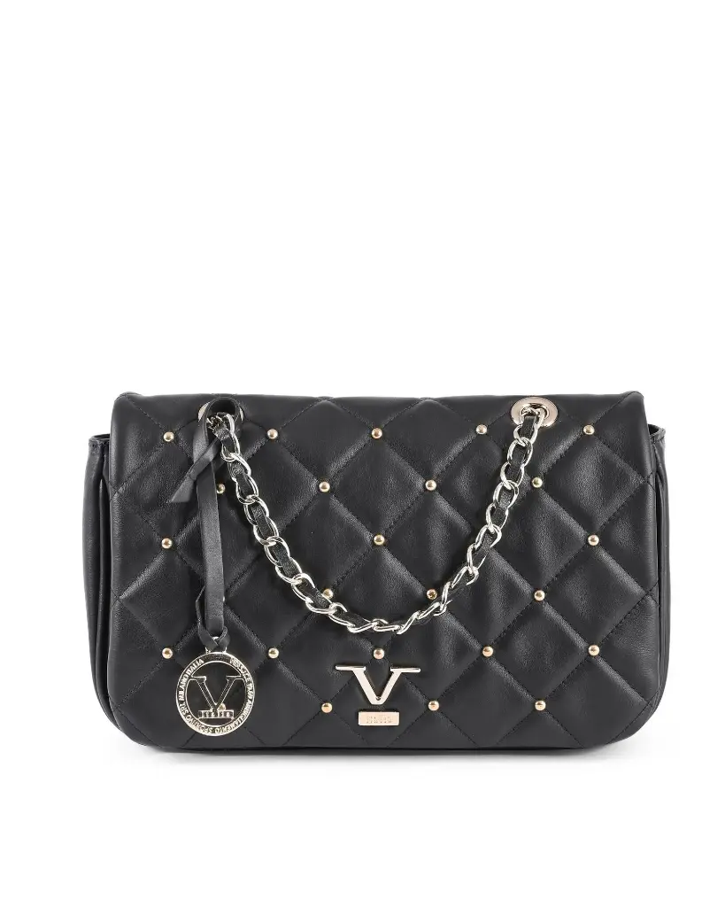 V Italia by VERSACE Chain Bag Black Leather - One Size 