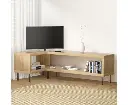 Artiss Corner Entertainment Unit TV Cabinet Display Storage Shelf Wooden Pine