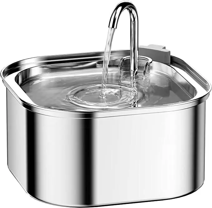 YES4PETS 3.2L Automatic Electric Pet Water Fountain Dog Cat Stainless Steel Feeder Bowl Dispenser 