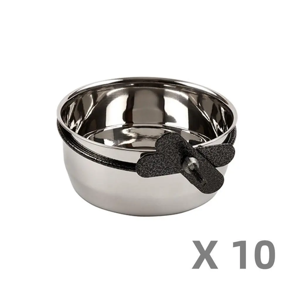 YES4PETS 10 x Medium Pet Rabbit Bird Parrot Dog Cat Water Food Bowl Feeder Chicken Poultry Coop Cup 620 ml 