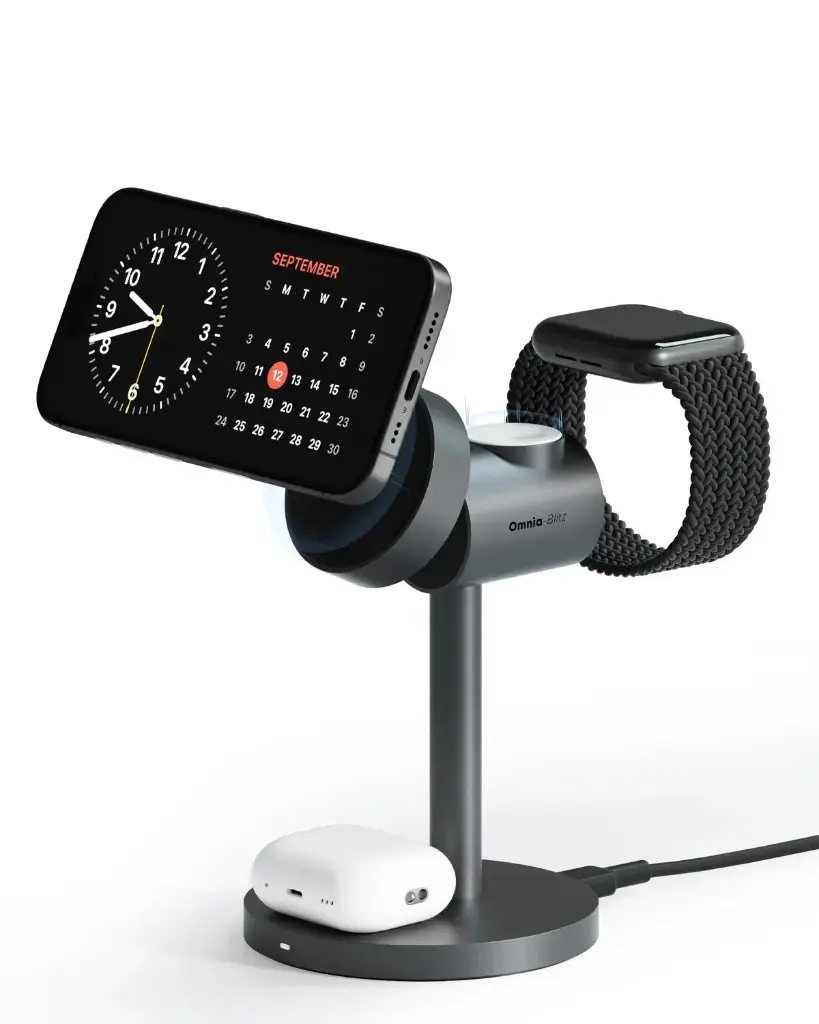 Aukey MagFusion 3-in-1 Qi2 Magnetic Fast Wireless Charging Station (LC-MC311) 