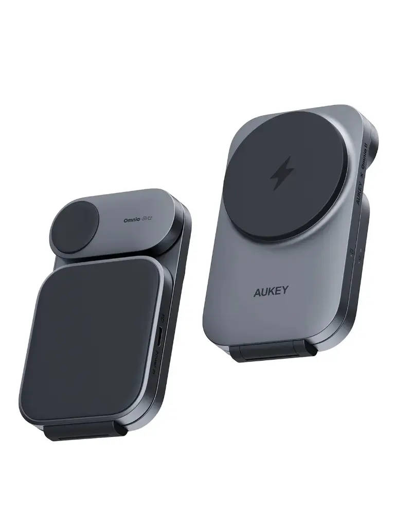 Aukey MagFusion Z Qi2 3-in-1 Foldable Magnetic Fast Wireless Charging Station (LC-MC312) 