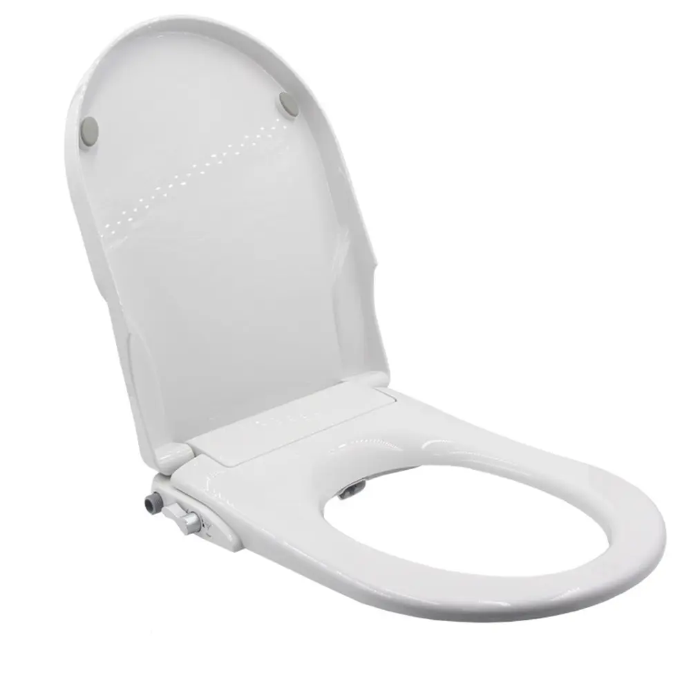 Non Electric Bidet Toilet Seat D Cover Bathroom Dual Nozzle Spray Water Wash 