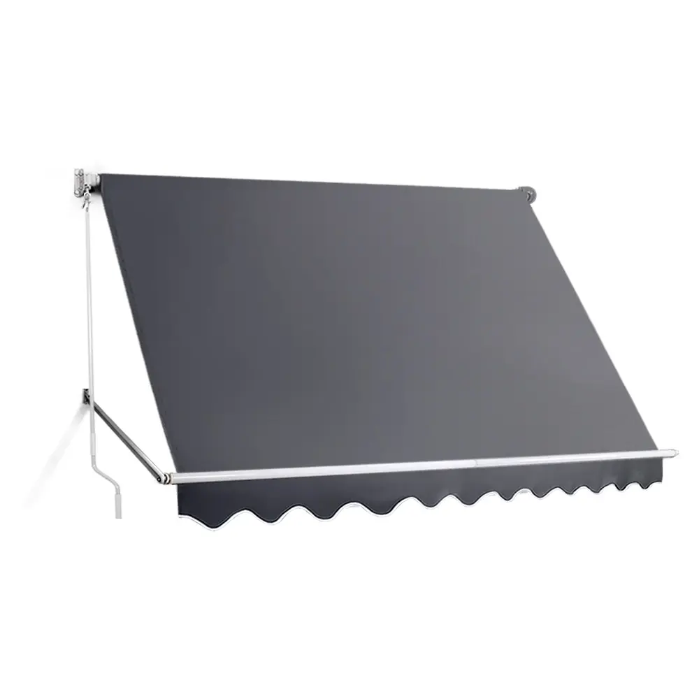 Instahut Window Fixed Pivot Arm Awning Patio Outdoor Blinds Retractable 2.8X2.1M 