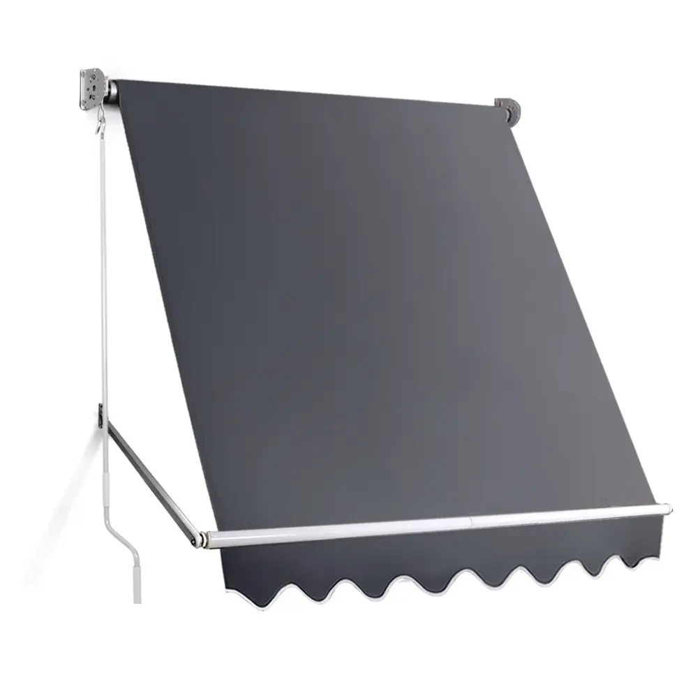 Instahut Window Fixed Pivot Arm Awning Outdoor Blinds Retractable Canopy1.8X2.1M 