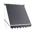 Instahut Window Fixed Pivot Arm Awning Outdoor Blinds Retractable Canopy1.8X2.1M 