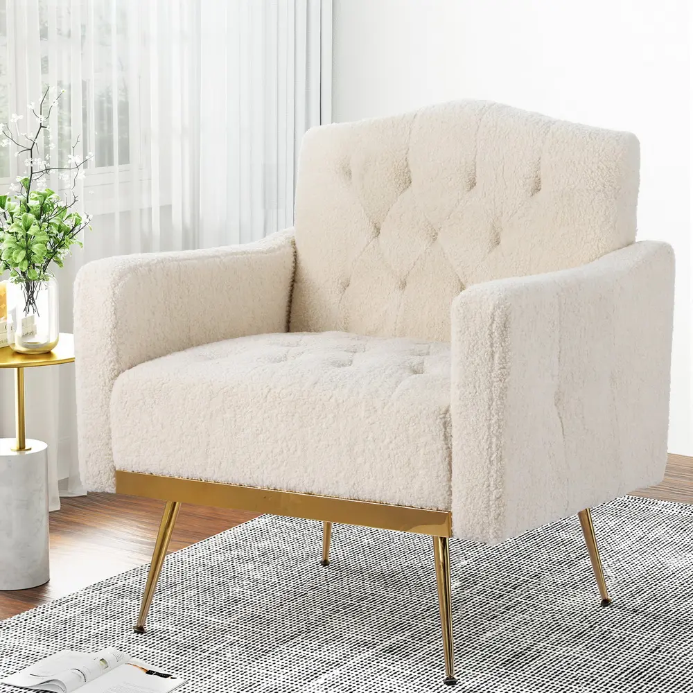 Artiss Armchair Boucle Beige Nicole 