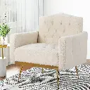 Artiss Armchair Boucle Beige Nicole 