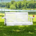 Gardeon Porch Outdoor Swing Chair With Cup Holder Wooden Furniture 2 Seater 