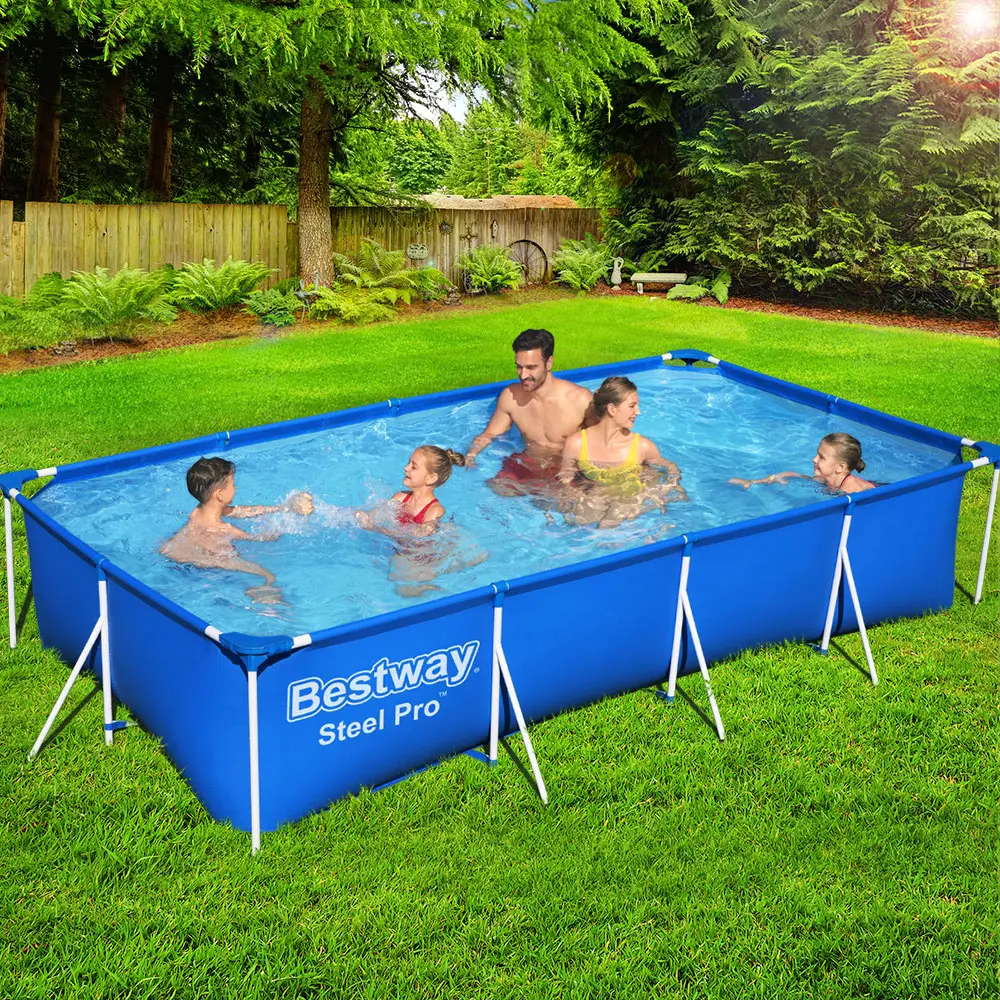 Bestway Swimming Pool 400x211x81cm Steel Frame Above Ground Pools 5700L 